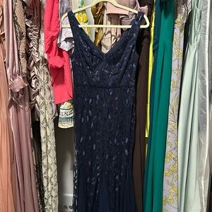 Long Blue Gown like New